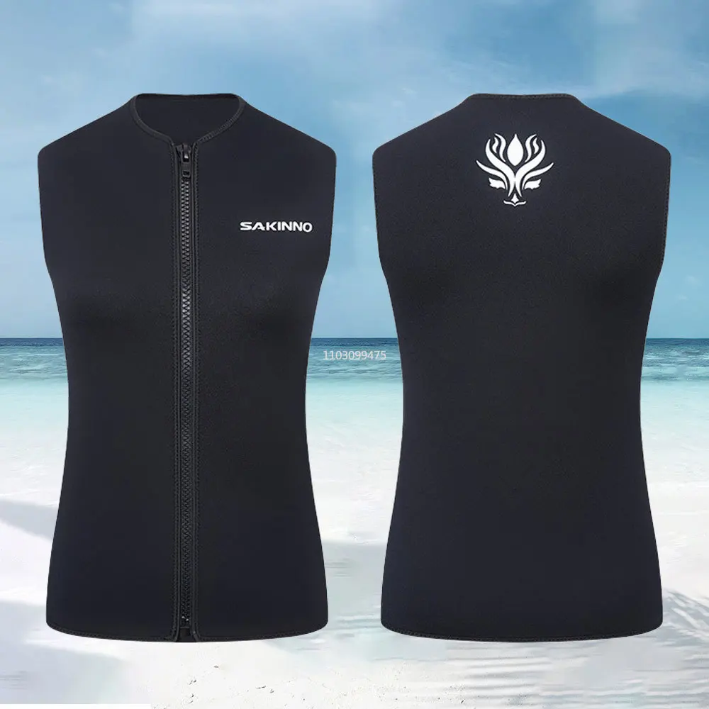 

3MM Neoprene Diving Vest Men Women Short Sleeve Underwater Wet Suit High Elasticity Skinsuits Surf Suit Underwater Fishing Vest