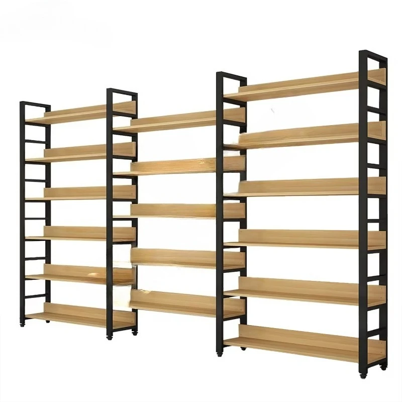 &c Promotional Price Job Library Wall Furniture Wooden Metal Book Shelf  Bookcase Cabinet for Sale