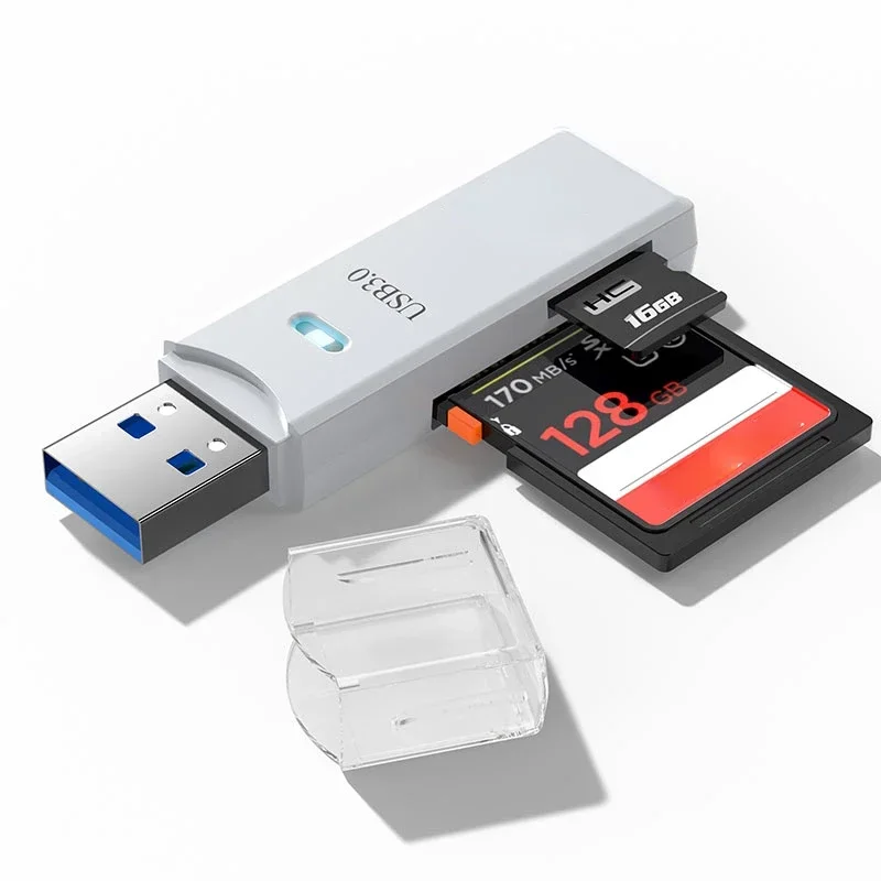 2 IN 1 Card Accessories Writer Adapter Flash Drive Laptop Reader USB 3.0  SD TF Card Memory Reader High Speed Multi-card