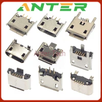 MICRO mini USB Vertical de 5 pines hembra conector de 180 grados puerto USB en línea 5P puerto de carga enchufe de alimentación de parche Vertical