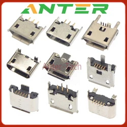 10Pcs แนวตั้ง MICRO Mini USB 5pin หญิงที่นั่ง180องศาแจ็ค5P Direct Plug-In USB Connector ชาร์จพอร์ตถุงเท้า Power Plug