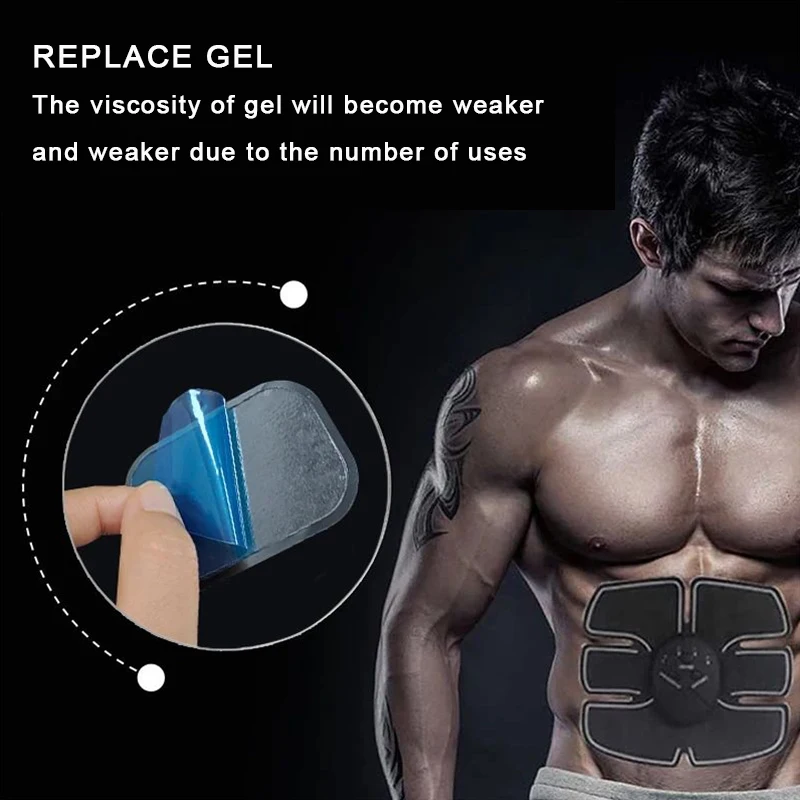 Gel Abdominal Patch Strong Abdominal Arm Muscle Training Instrument Shaping Waist Slimming Massage Unisex Replacement gel