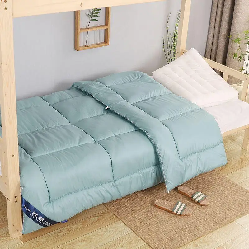 Spring Autumn Thin Space Cotton Quilt Dormitory Single Student Warm Thick Winter Durable All Seasons Fiber Filled Comforter