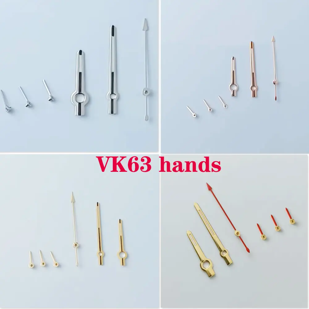 Watch hands, VK63 hands, suitable for VK63 quartz movement, C3 green luminescence, watch accessories