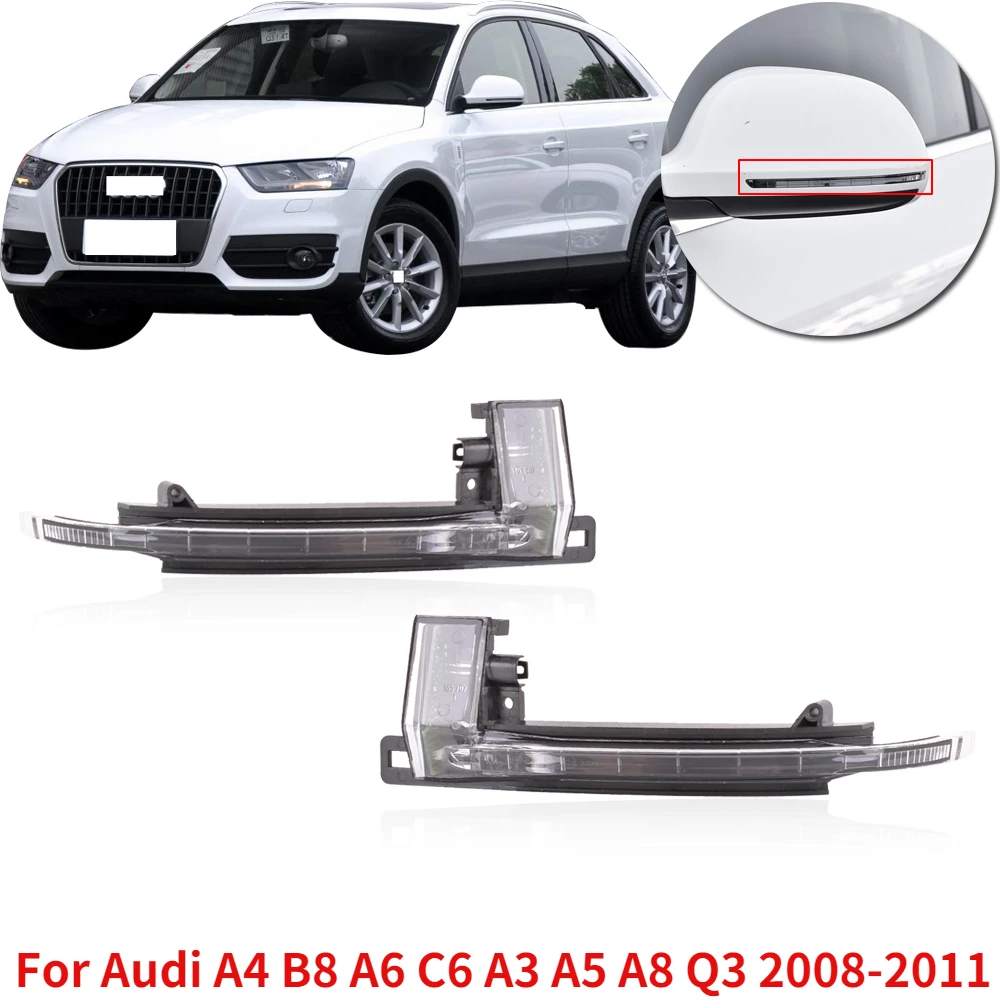 

CAPQX для Audi A4 B8 A6 C6 A3 A5 A8 Q3 2008-2011 Светодиодная лампа для зеркала заднего вида указатель поворота повторитель заднего вида индикаторная лампа