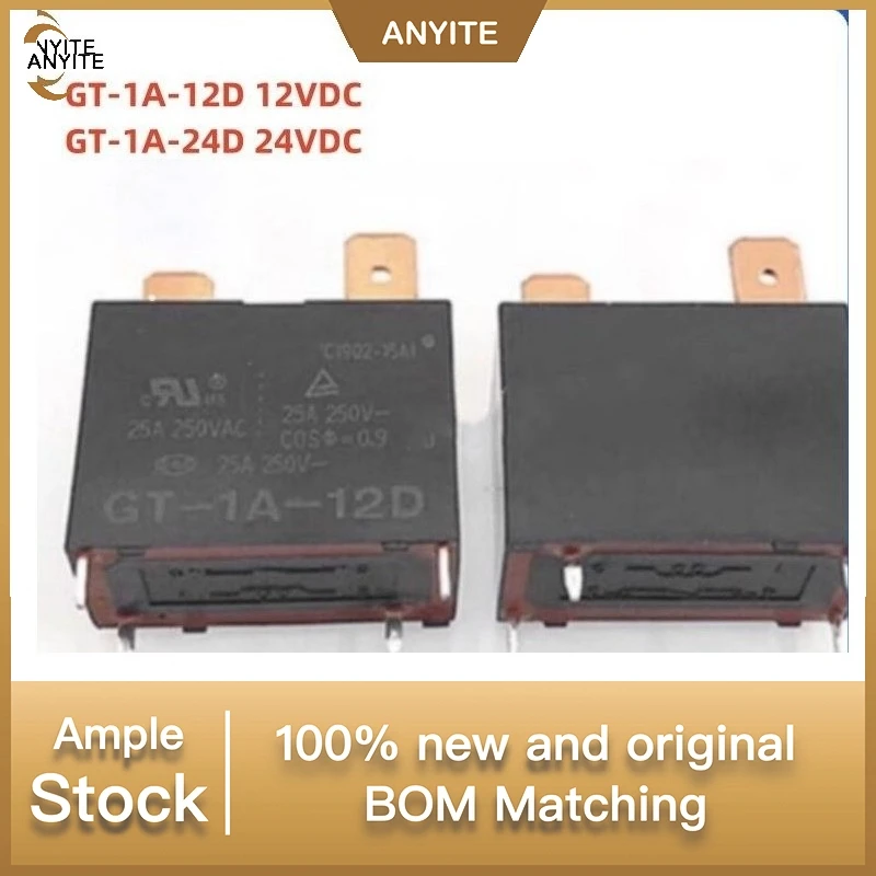 10Pcs/Lot  New    GT-1A-12D 12VDC  GT-1A-24D  24VDC    4PIN  25A DC12V 12V 24V