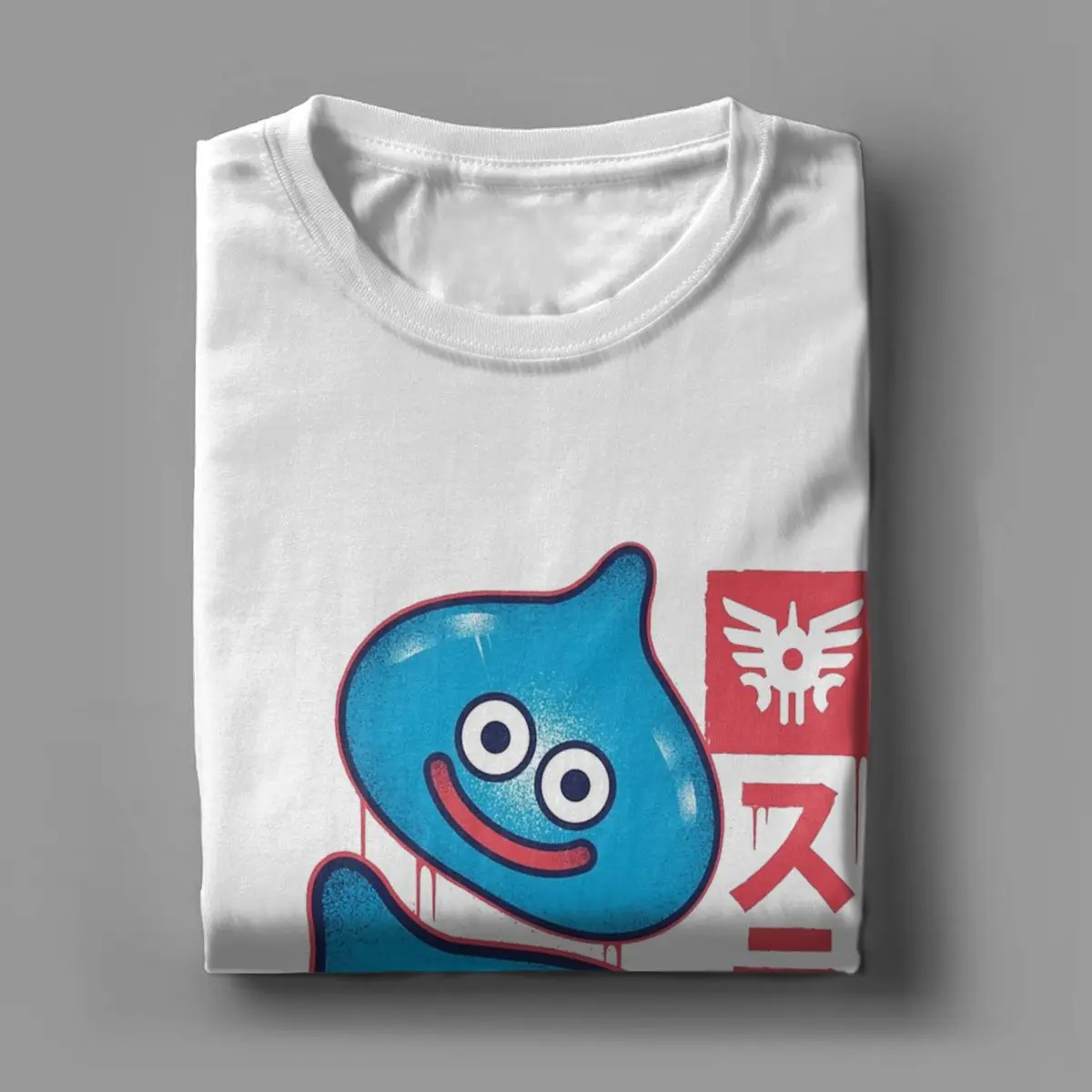 Dragon Quest Slime T-Shirts for Men Funny 100% Cotton Tee Shirt Round Neck Short Sleeve T Shirts Plus Size Clothes