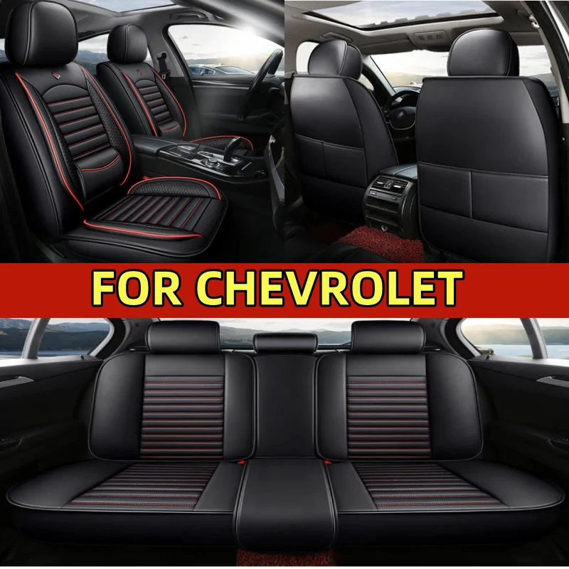 

ДЛЯ CHEVROLET, полный комплект 5-местных чехлов на сиденья из искусственной кожи для передних и задних сидений, мягкие и удобные чехлы на автомобильные сиденья.