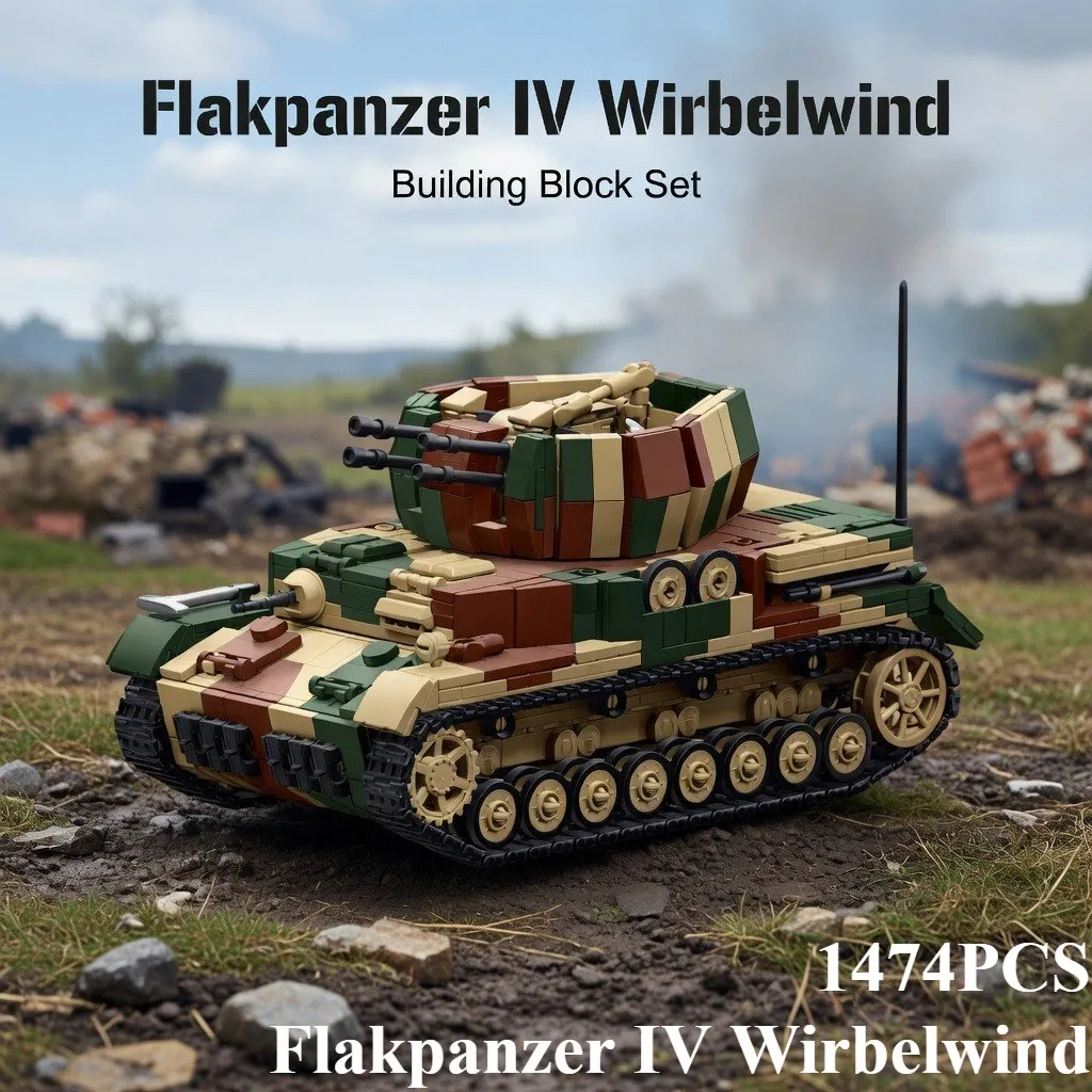 

Конструктор Flakpanzer IV Wirbelwind, 1474 детали, модель для сборки, игрушки, украшение для дома, праздничные подарки для детей и взрослых