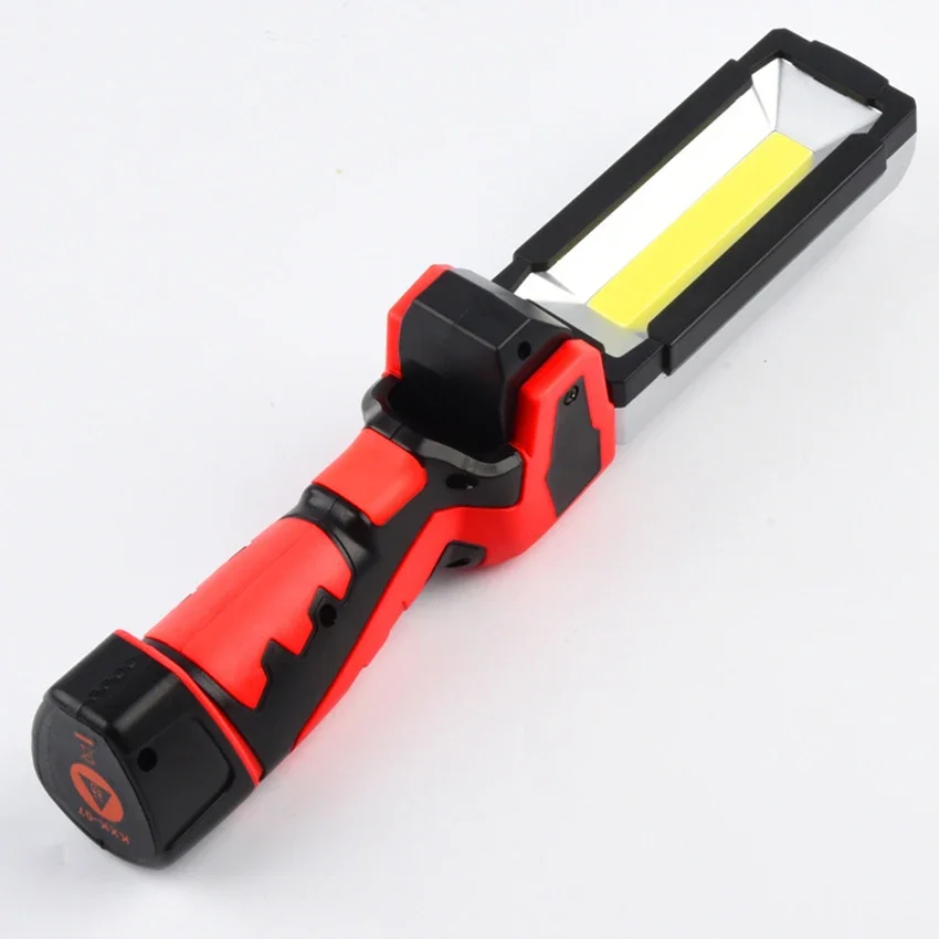 Lampada da lavoro magnetica ricaricabile a LED con gancio, 5 modalità di illuminazione, torcia portatile a LED per ispezione auto