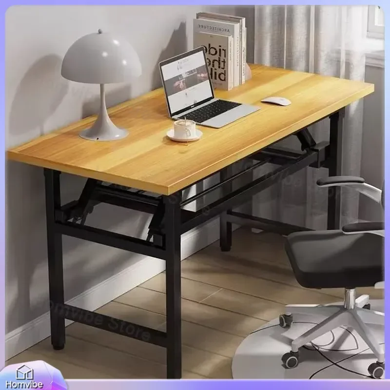 Folding Table Installation Free Portable Study Desk for Rental House Dining Writing Rectangular Training Table