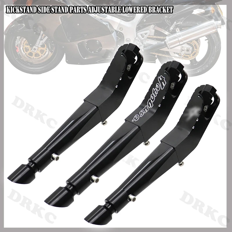 

Motorcycle Universal Lowered Side Stand Kickstand with Bracket for Suzuki Hayabusa GSX1300R 1999-2024 Motorbike