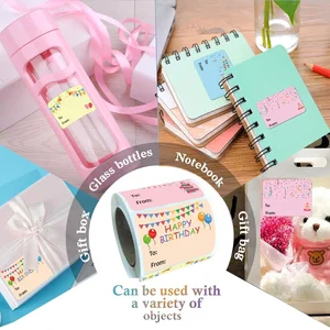 Alles Gute zum Geburtstag Geschenk Tags, Namenslabels, Weihnachten aus dem Geschenk, das Aufkleberlabel, Festival, Geburtstagsfeier, 200pcs 8 Hauptverkaufsaufkleber Glück - №5