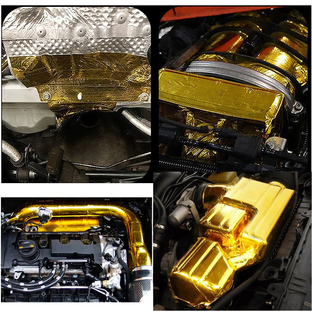 2.5/5/10cm 1m 2m 5m 10m Car Motorcycle Exhaust Wrap Pipe Header Heat Insulation Roll Tape Turbo Heat Exhaust Thermal Wrap Tape - Image 2