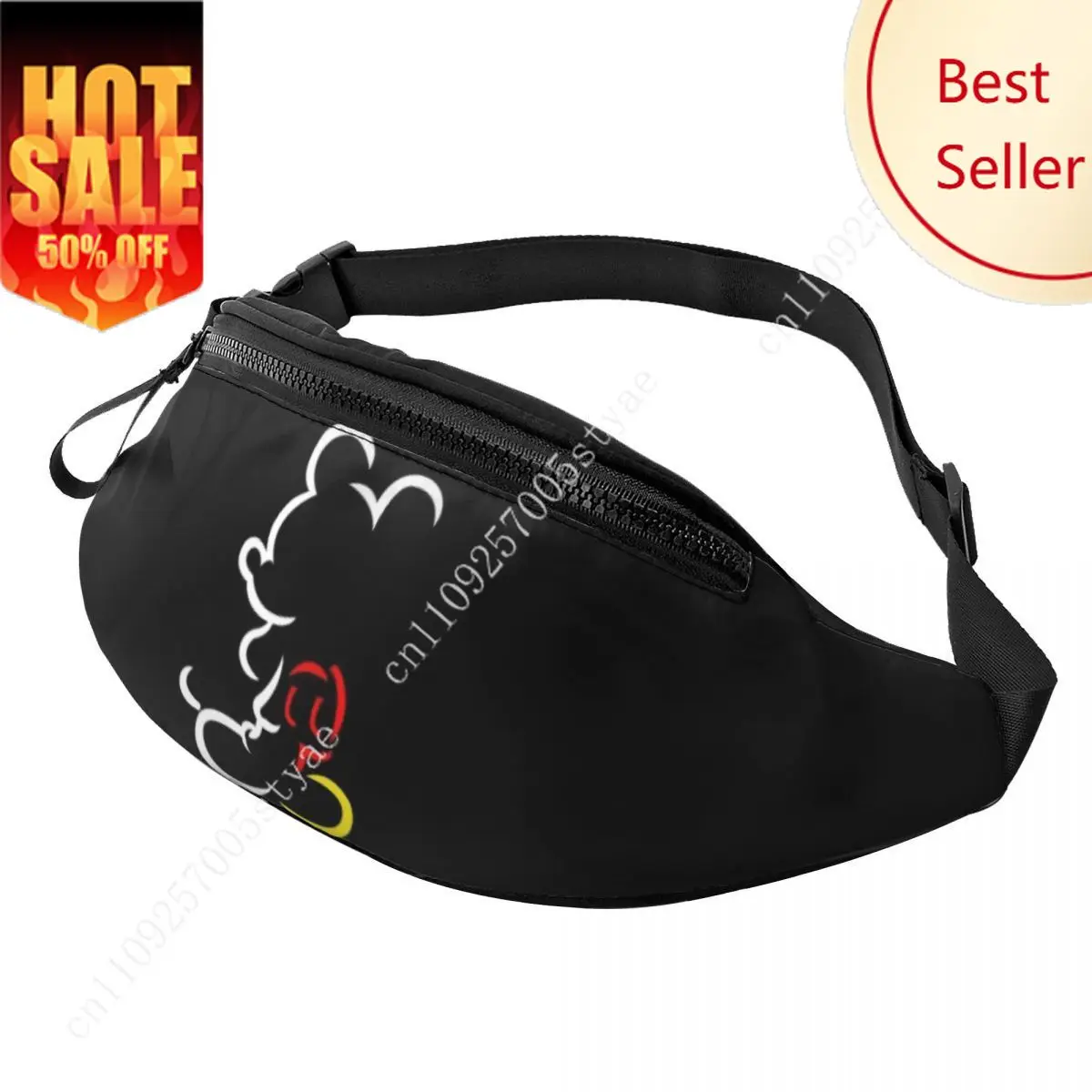 

Custom Mickey Mouse Fanny Pack Women Men Fashion Crossbody Waist Bag for Running Phone Money Pouch