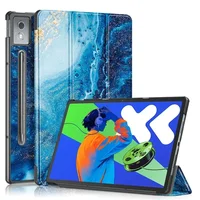 Para Lenovo Idea Tab Pro 12,7 ""funda triple de cuero magnético soporte duro inteligente para Xiaoxin Pad 12,7 2025 TB-375FC TB-373FU