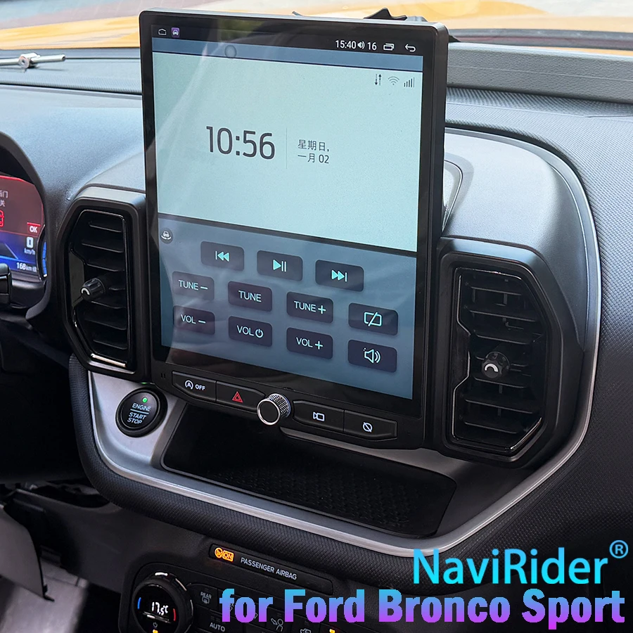 12inch Android For Ford Bronco Sport 2021 2022 2025 Car Multimedia Player Stereo Radio Android 14 Dual Systems GPS Screen Sync
