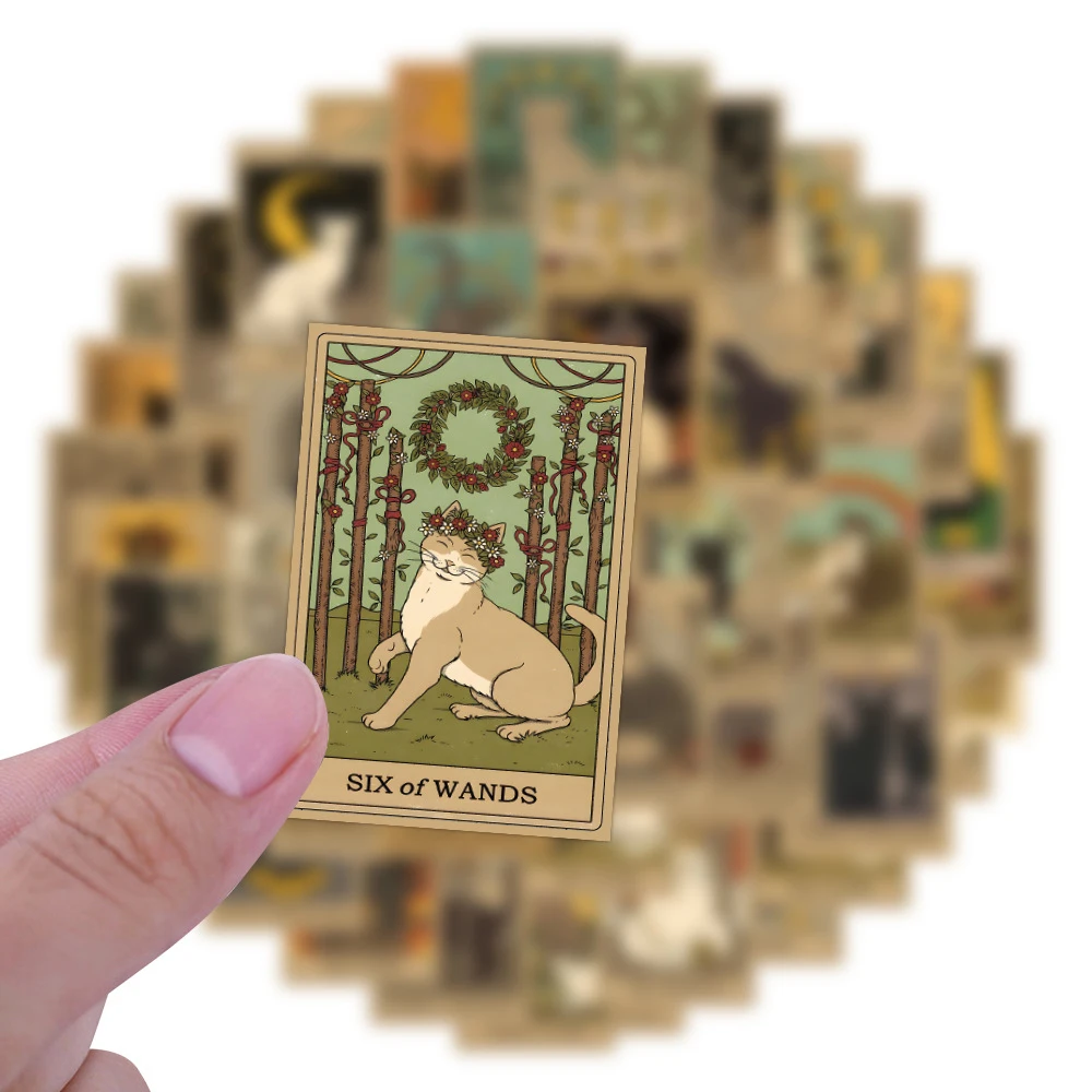 10/30/50/120 قطعة الرجعية القط التارو ملصقات الكرتون القوطية الشارات لزجاجة ماء الهاتف المحمول سكيت الفينيل ملصق مضاد للمياه #4