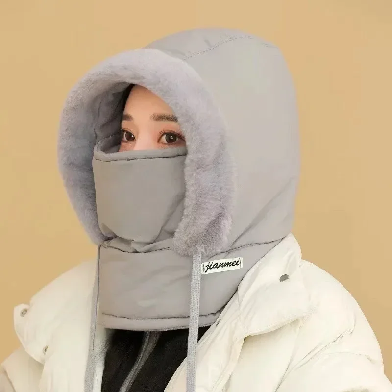Thermo-Sturmhaube für kaltes Wetter, Winter, winddicht, Kapuze, Mütze, Plüsch, Halswärmer, Ski-Gesichtsmaske für Outdoor-Aktivitäten – Detail 9
