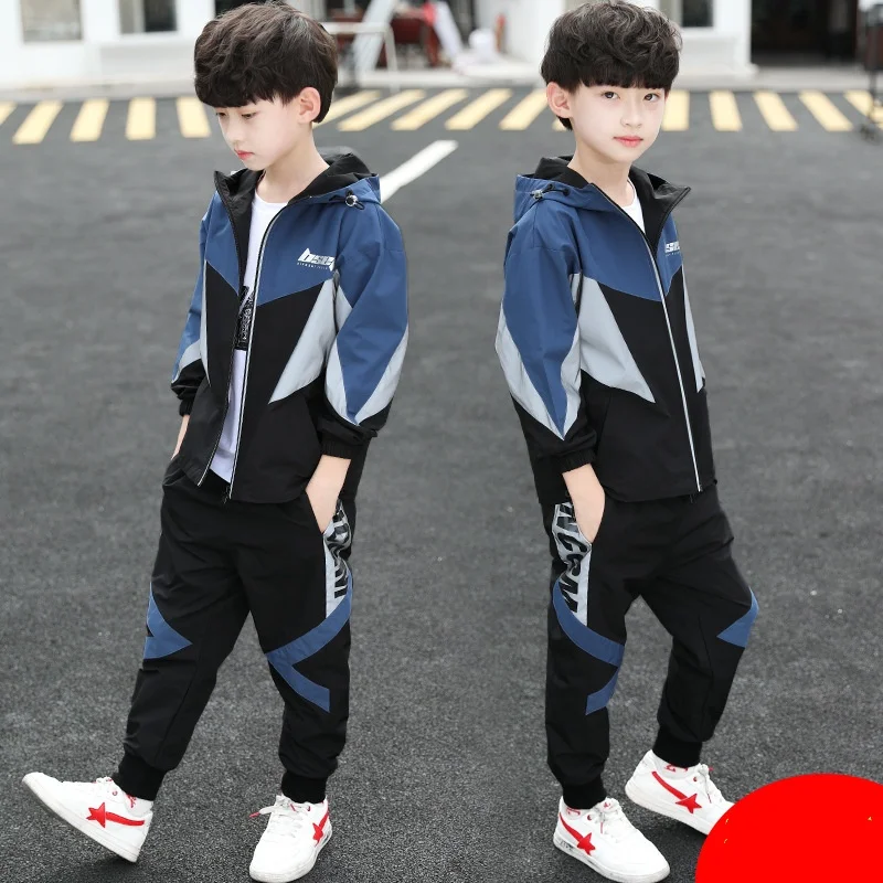 

Boys Coat +Pants Kids Suits 2PCS/Set Cotton 2024 Luminous Spring Autumn Cotton Tracksuit Sport Christmas Gift Children Clothing