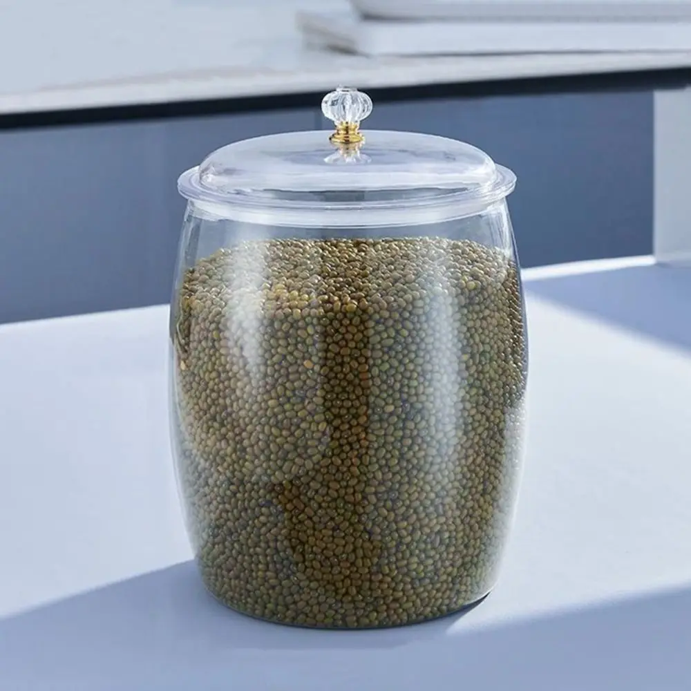 Durable Insect-Proof Transparent Bucket Moisture-Proof Wide Mouth Rice Storage Bucket Household Food Grade Canister Jar Kitchen