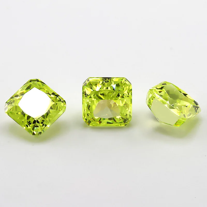5x5mm Quadratische Achteckige Radiant Crushed Ice Cut Lose CZ-Steine 5A Verschiedene Farben Kubisches Zirkonium Synthetische Edelsteine für Schmuck – Detail 17