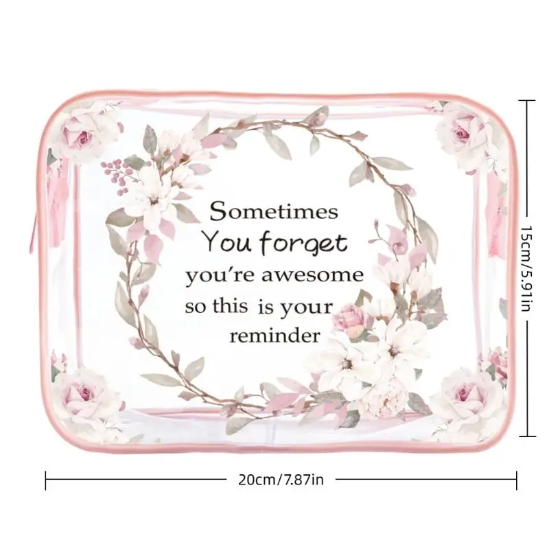 Exquisite Prints PVC Transparent Makeup Bags Travel Portable Cosmetic Large Capacity Organizer Women's Cosmetic Bag Wash Bag