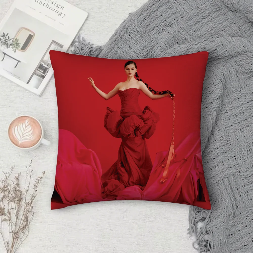 المغني سيلينا غوميز قلت أنا أحبك أول كيس وسادة مربع على الوجهين الطباعة قصيرة أفخم غطاء وسادة أريكة وسادة