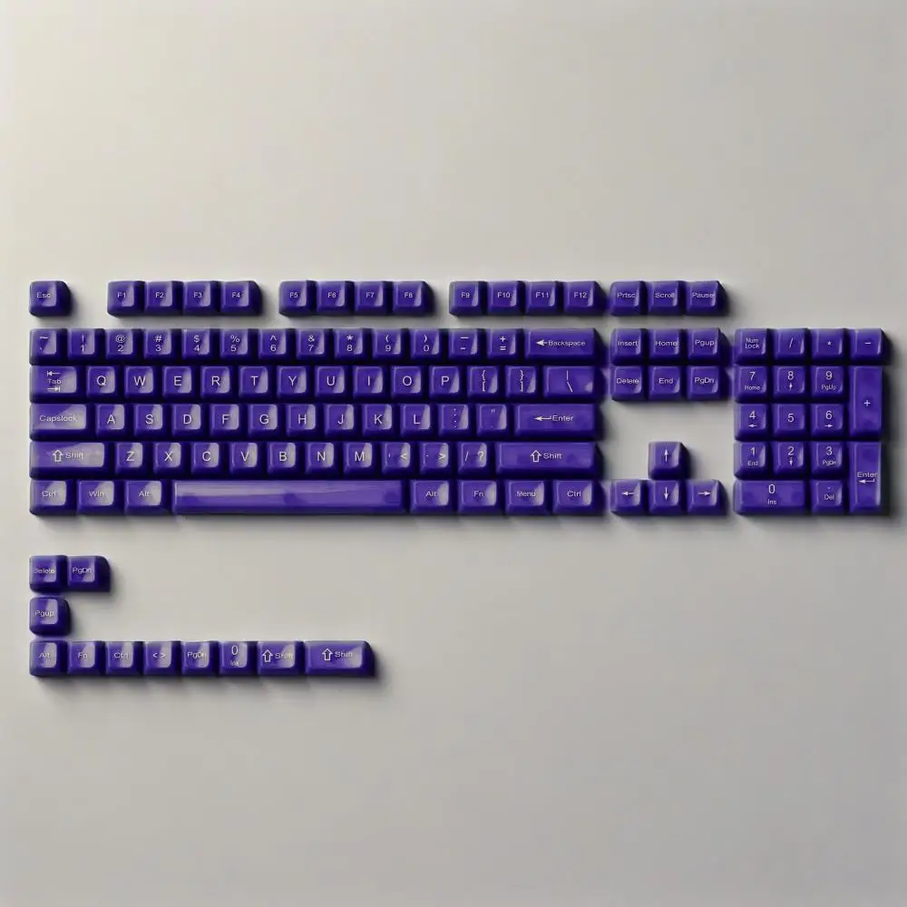 

115 Keys Fog Purple Transparent Clear Keycaps Crystal PC Keycap RGB Shine Through Key cap MDA Profile for MX Switch Keyboar