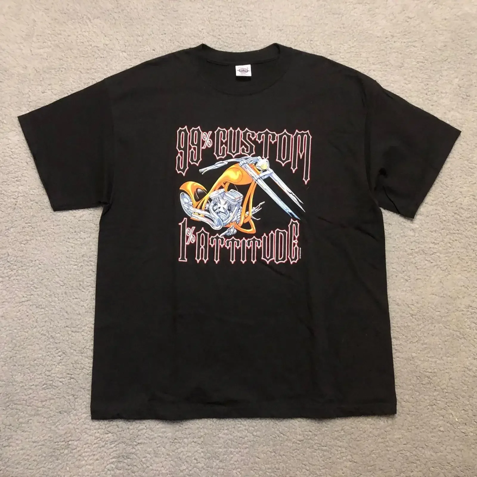 Vintage The Big Bike Shop Columbus Ohio Motorcycle T Shirt Black XL Chopper vintage Washed Stylish Comfortable Breathable