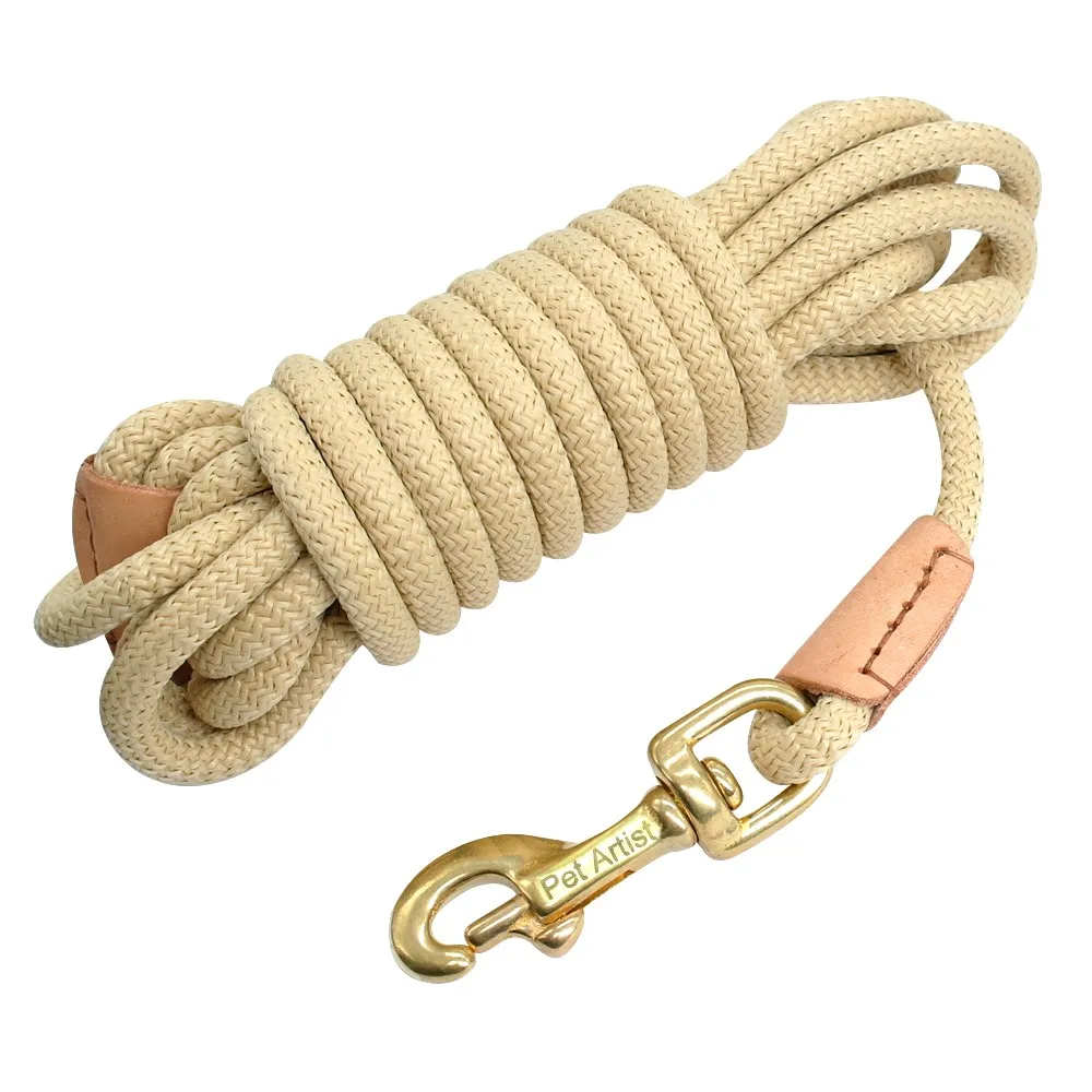 Strong 3/5/10/20M Dog Tracking Leash Long Line Training Leashes Pet Lunge Rein Leads Recall Obedience Nylon Rope