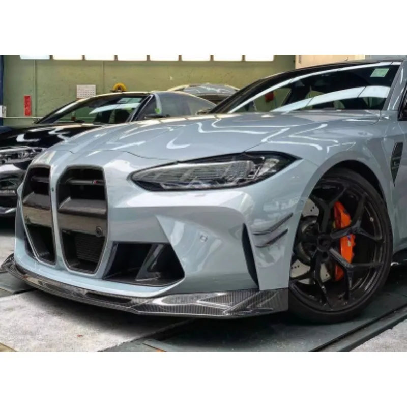 Dry Carbon Fiber Front Bumper Splitter Front Lip Accessory Trim For BMW M3 M4 G80 G82 G83 V Style Racing Upgrade