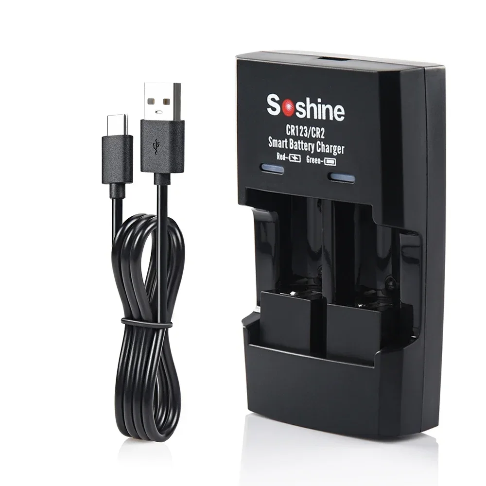 Soshine CR2 Rechargeable Battery and Charger 3.2V 300mAh LiFePo4 Battery for Rangefinders Telescopes Electric Toys Smoke Alarms - view 5