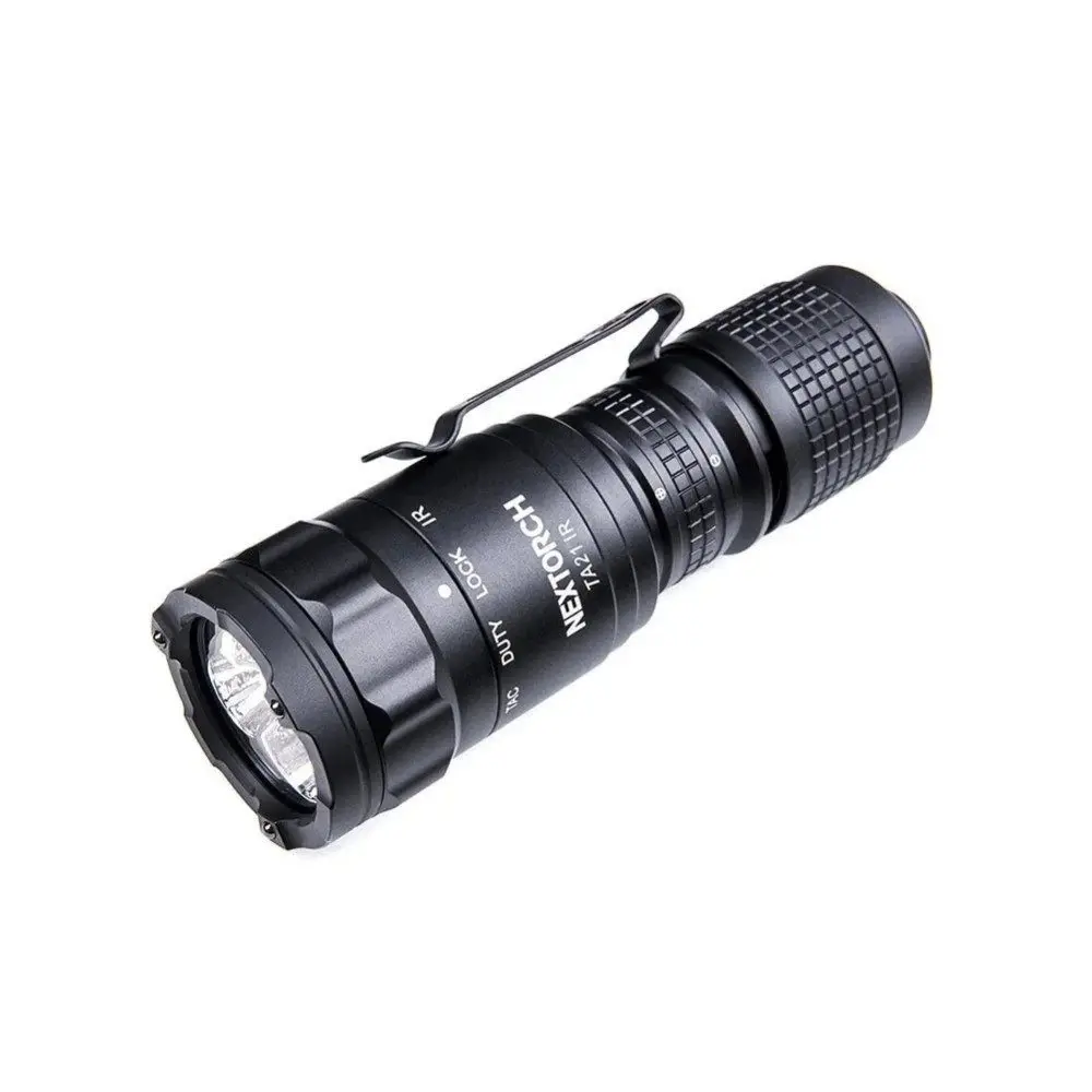 Nextorch TA21 IR Pocket Carry Tactical Flashlight 1300 Lumens EDC Flashlights for Outdoor Adventure Exploration Torch Light