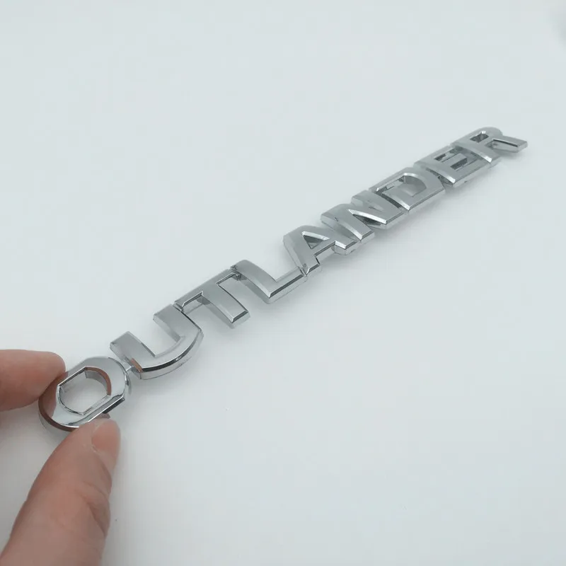 1pcs 3D ABS OUTLANDER car Letter Rear Tailgate trunk Decals Emblem badge sticker Decal Car styling auto Accessories