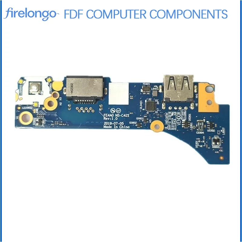 For Lenovo ThinkPad E14 Switch Board USB Sub Board NIC Card 5C50S73034 NS-C421
