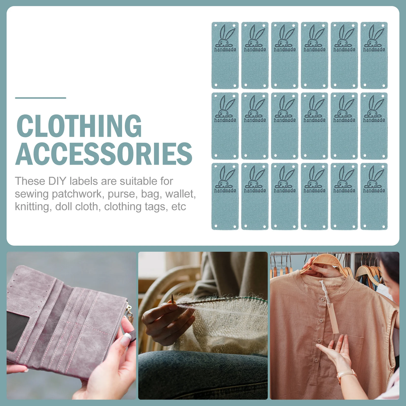 

100 Pcs Garment Tag Embossed Suede Tags Clothing Labels Handmade Bag Small Business Supplies