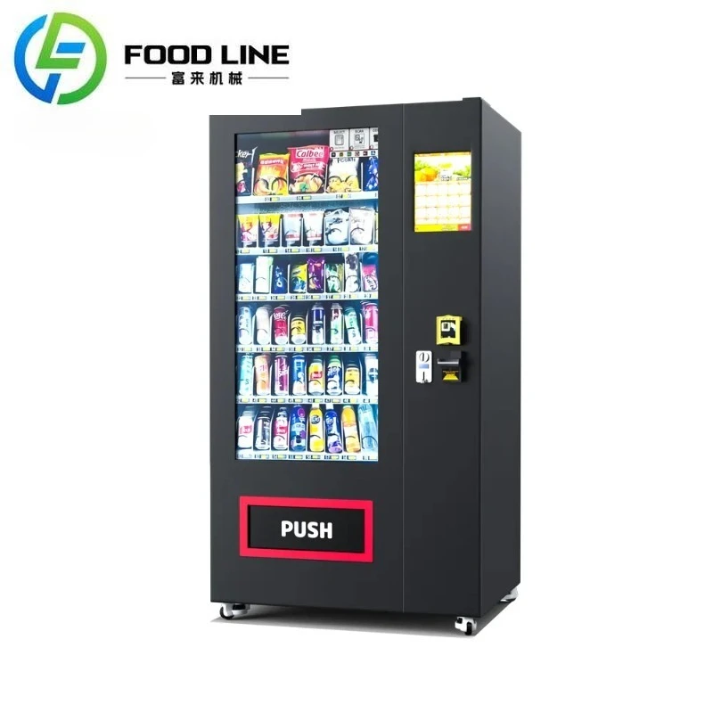 Customized Self-Service Automatic Vending Machine Combo Drinks and Snacks Vending Machine with Touch Screen Refrigeration