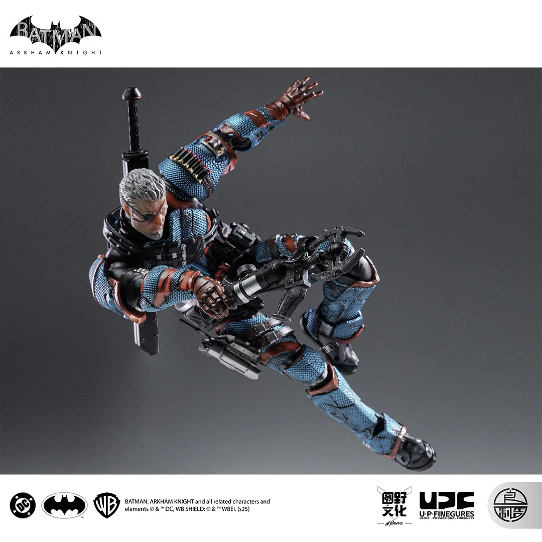 새로운 오리지널 Lpzz 장난감 1/12 데스스트로크 아캄 나이트 액션 피규어 완성 모듈 이동식 배트맨 수집용 모델 피규어 장난감