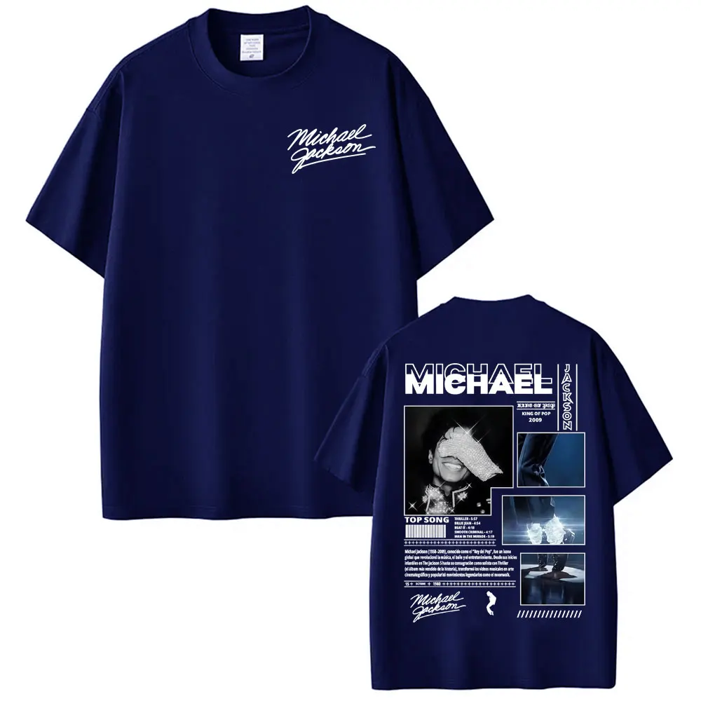 Michael Jackson King of Pop World Tour Cover T-shirts Men Women Fashion Classic Oversized T Shirt Summer Tops Streetwear T-shirt
