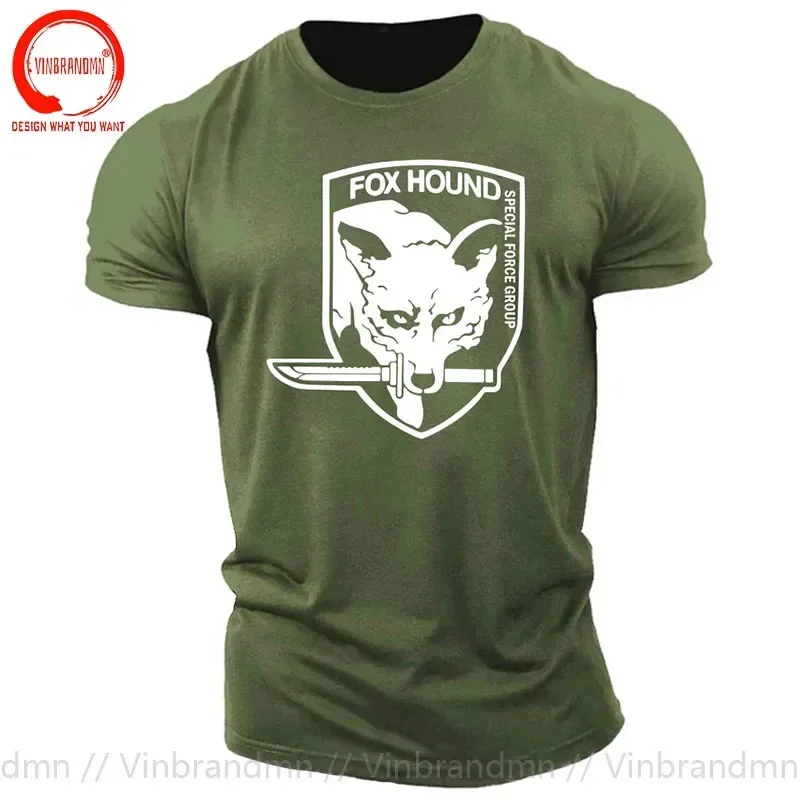 Metal Gear Solid Fox Hound Special Forces Group Tshirt Unisex Cool Casual T-Shirt Vintage Classic Miltary Fans Clothing Camietas