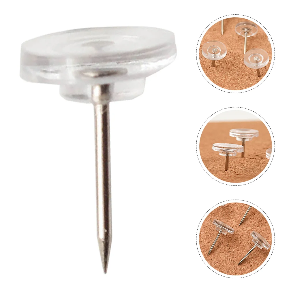 Imagem -06 - Tacks Thumb Clear Whiteboard Limpar Pushpins Boletim Tachinhas Mapa Tachinhas 100 Pcs