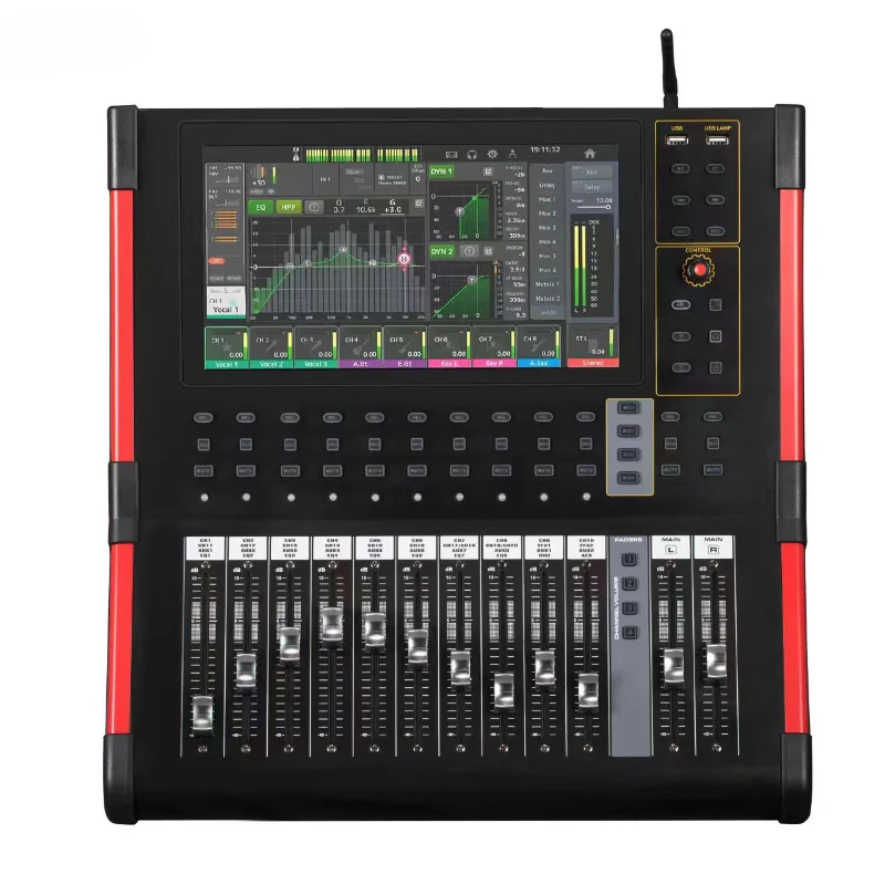 DM20 Professional digital audio mixer sound  20 Channel Audio Mixer Sound Mixing Console Electronic push&Mute But