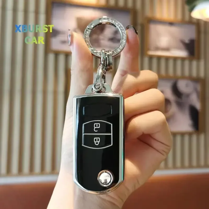 TPU Car Key Case Cover Keyless Fob Shell Holder Keychain Protector For Mazda Demio 2 3 5 6 M2 M3 M5 M6 CX7 CX9 RX8 MX5 MPV