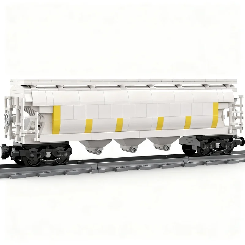 

548PCS MOC City Industrial 4 Axles Hopper Wagon Cargo Train Car Model DIY Creative Ideas Technology ChildToy AssemblyBricks Gift
