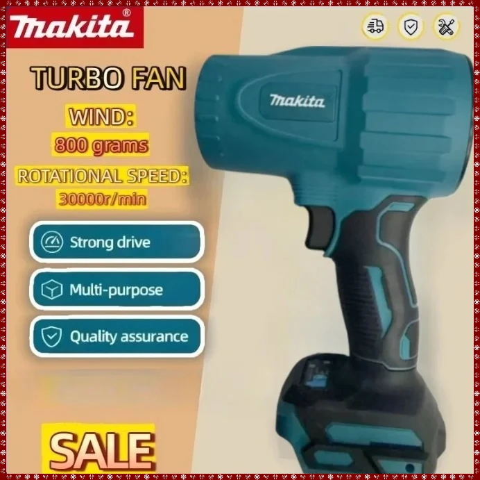 Makita Cordless Electric Air Duster Wind Speed Turbo Violent Blower Turbo Jet Fan Rechargeable with Light Cleanin Tool