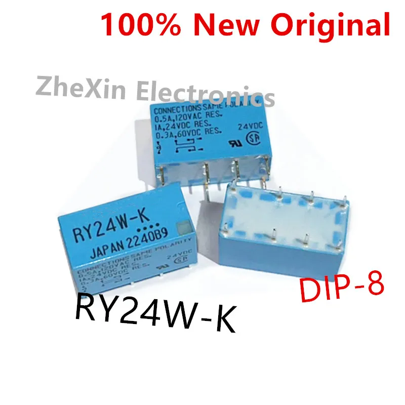 5-10PCS/Lot   RY24W-K 、RY12W-K 、RY5W-K   DIP-8   New Original Signal Relay 1A DPDT  RY-5W-K、RY-12W-K、RY-24W-K