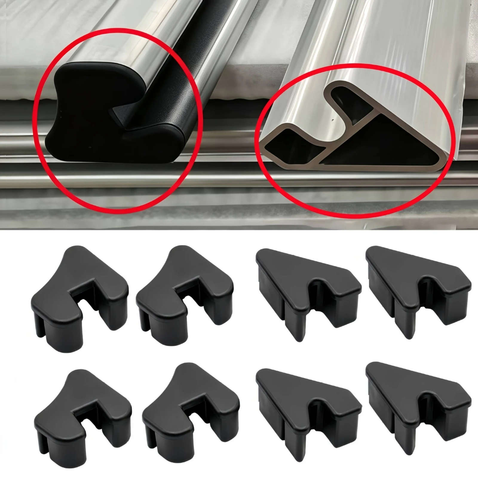 2 Pair Profile Protection Piece Molded Profile Guard Edge Protector Compact Hardware Rigid for Boat Owners, Kayak Maintenance