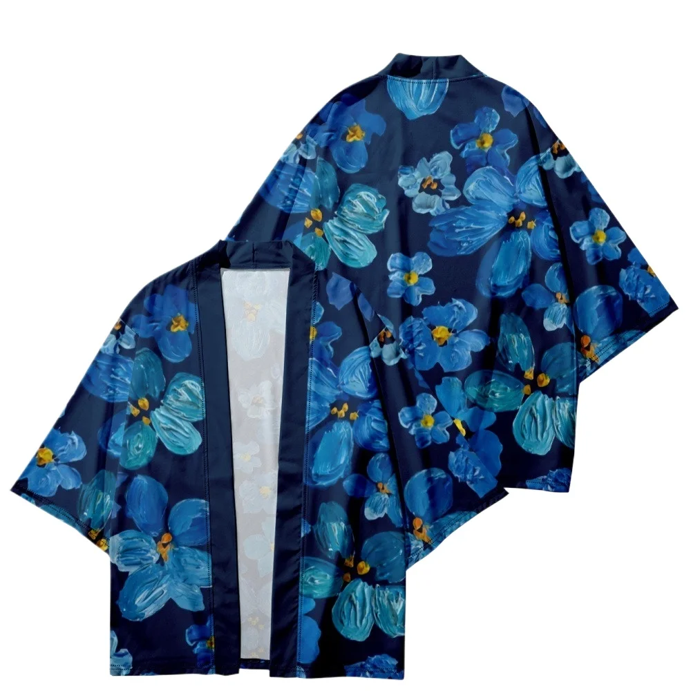 

Summer Kimono Men Popular Samurai Clothes Hawaiian Shirt Beach Yukata Cosplay Haori Fashion Bathrobe Cardigan Women Clothes