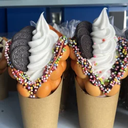 Clearance sale Simulation Waffle Egg Ice Cream Model Street Snack Hong Kong Waffle Egg Decoration Props Decoration